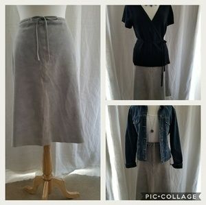 Gap Grey Suede A-line Skirt